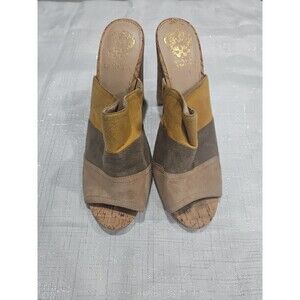 Vince Camuto Suede Cork High Heeled Sandals, Women's Size 9M